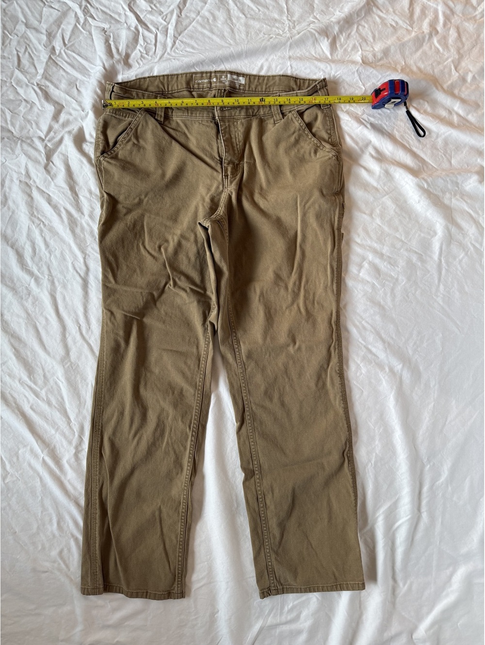 Carhartt Men's Khaki Work Pants Size 36 Waist